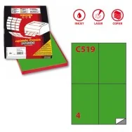 Etichette Adesive Markin - A4 - 105x48 mm - X210C519VE (Verde Conf. 100)