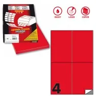 Etichette Adesive Markin - A4 - 105x48 mm - X210C519F-RO (Rosso Fluo Conf. 100)