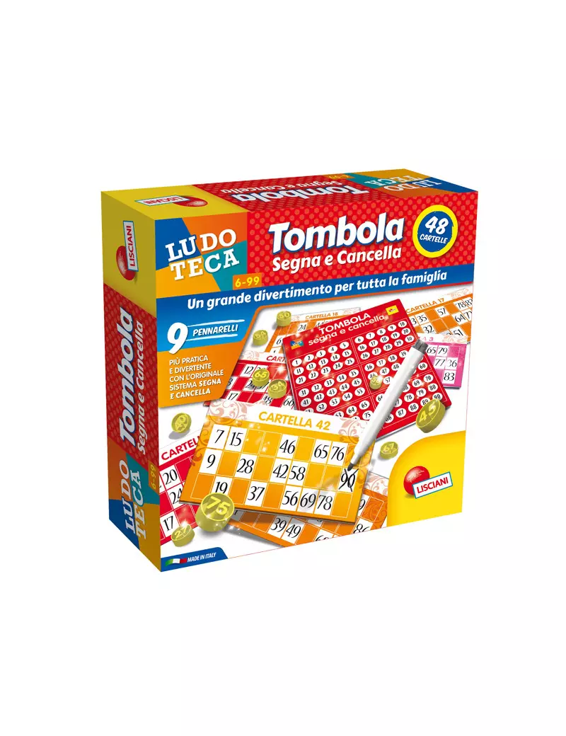 Tombola Segna e Cancella Ludoteca Lisciani - 56996 Tombola Segna e Cancella Ludoteca Lisciani - 56996