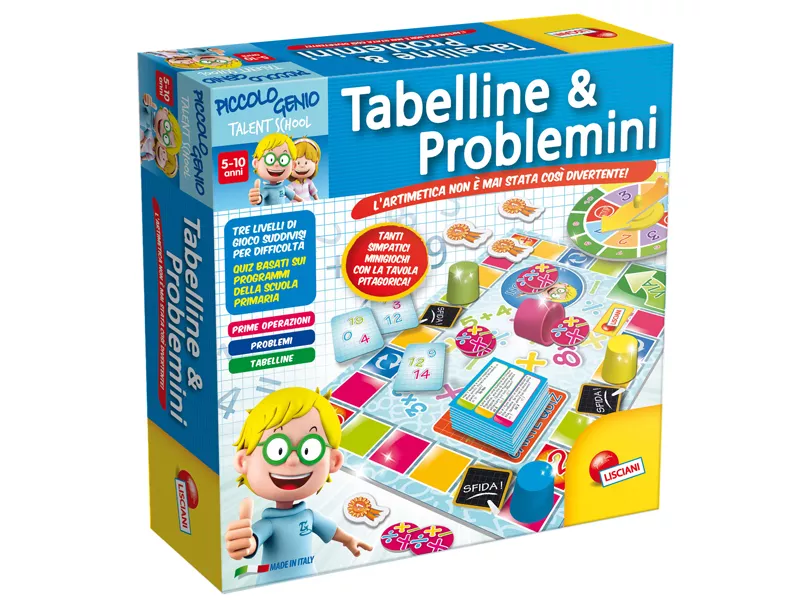 Tabelline e Problemini Piccolo Genio Talent School Lisciani - 48885