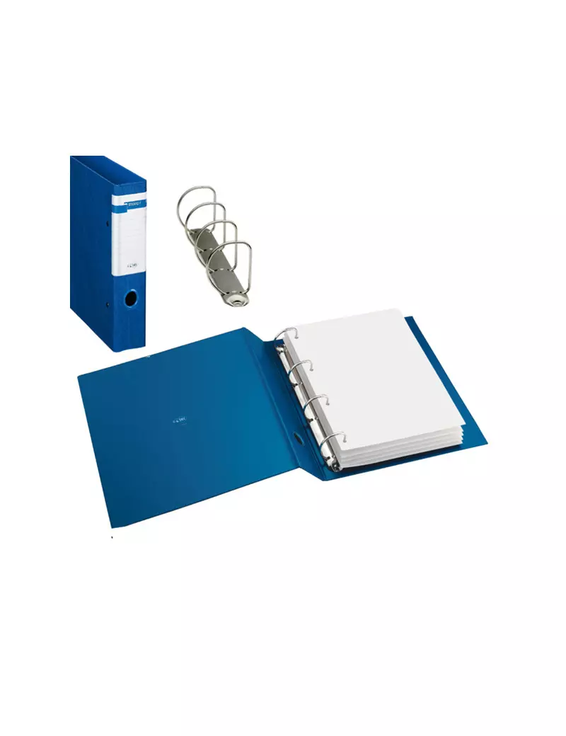Raccoglitore Stelvio Sei Rota - A4 - 4 Anelli a D Ø40 mm - Dorso 5 cm - 37404407 (Blu) Raccoglitore Stelvio Sei Rota - A4 - 4 Anelli a D Ø40 mm - Dorso 5 cm - 37404407 (Blu)