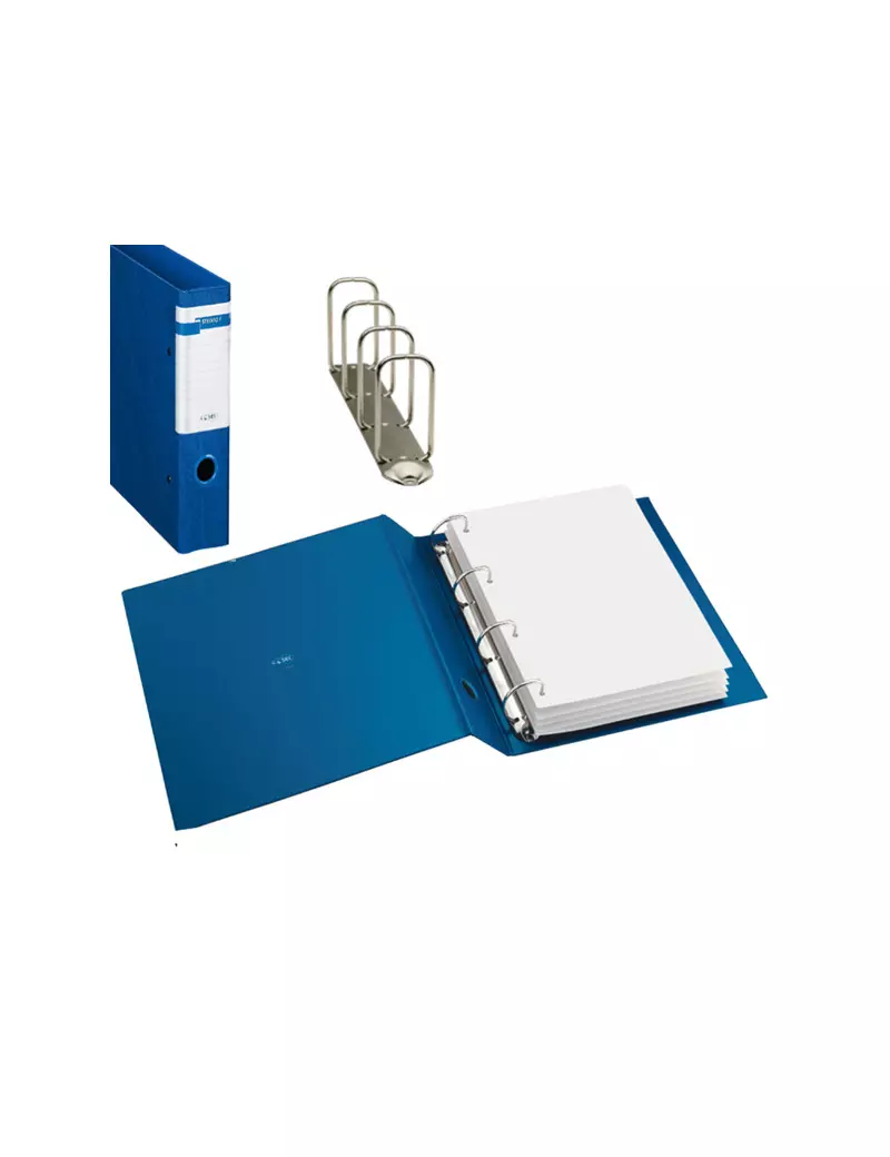 Raccoglitore Stelvio Sei Rota - A4 - 4 Anelli a Q Ø65 mm - Dorso 9 cm - 37654407 (Blu) Raccoglitore Stelvio Sei Rota - A4 - 4 Anelli a Q Ø65 mm - Dorso 9 cm - 37654407 (Blu)