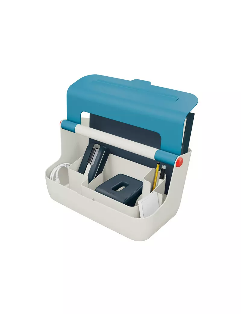 Portaoggetti con Maniglia Cosy Leitz - 61250061 (Bianco e Blu) Portaoggetti con Maniglia Cosy Leitz - 61250061 (Bianco e Blu)