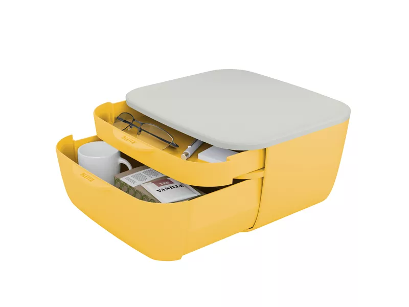 Cassettiera Cosy Leitz - 2 Scomparti - 53570019 (Giallo)