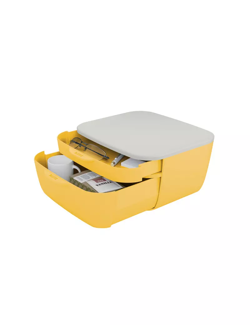 Cassettiera Cosy Leitz - 2 Scomparti - 53570019 (Giallo)