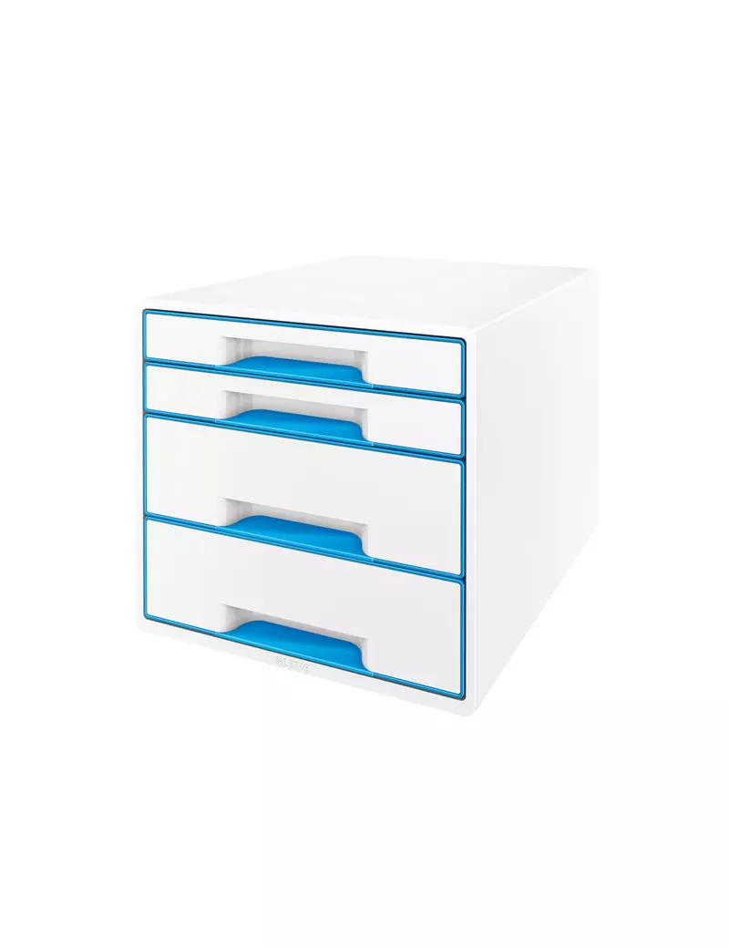 Cassettiera Drawer Cabinet Cube 4 Leitz - 28,7X27,36,3 cm - 4 Cassetti - 52132036 (Bianco e Azzurro) Cassettiera Drawer Cabinet Cube 4 Leitz - 28,7X27,36,3 cm - 4 Cassetti - 52132036 (Bianco e Azzurro)