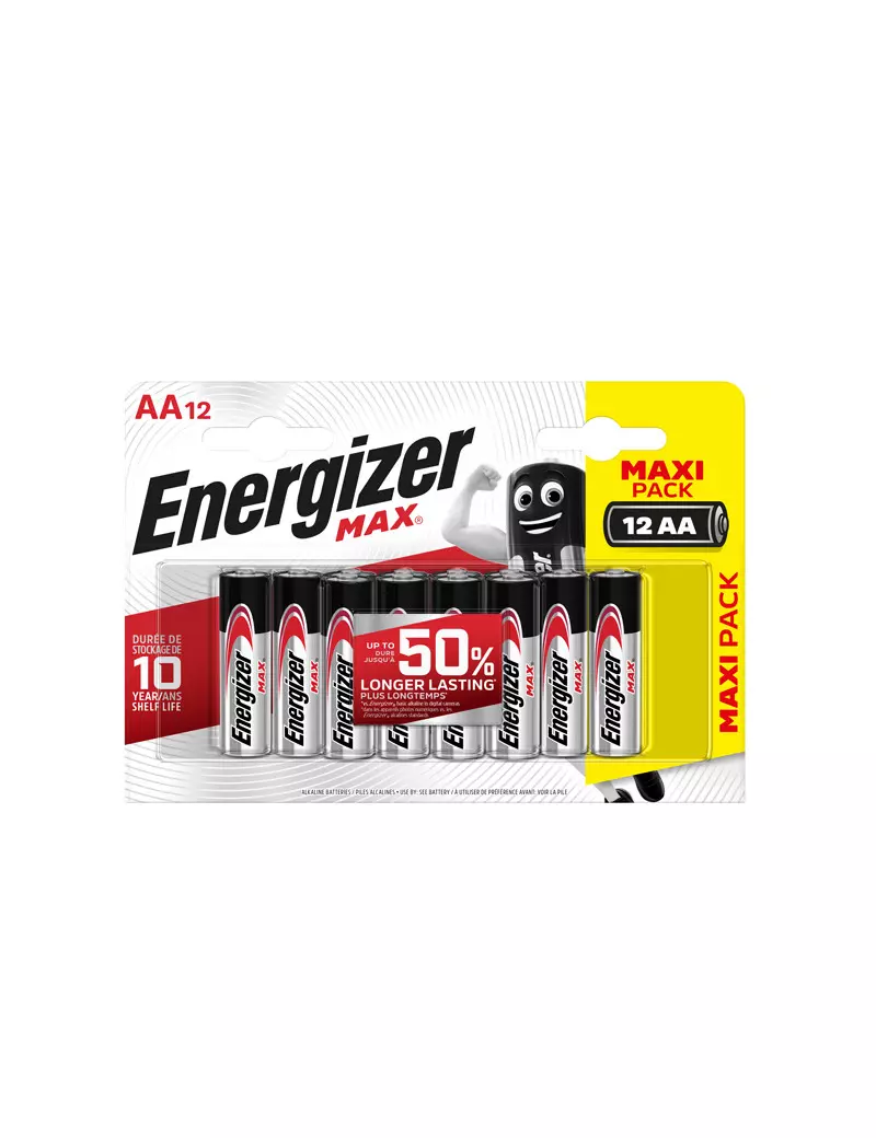 Pile Energizer Max - Stilo AA - E301531400 (Conf. 12) Pile Energizer Max - Stilo AA - E301531400 (Conf. 12)