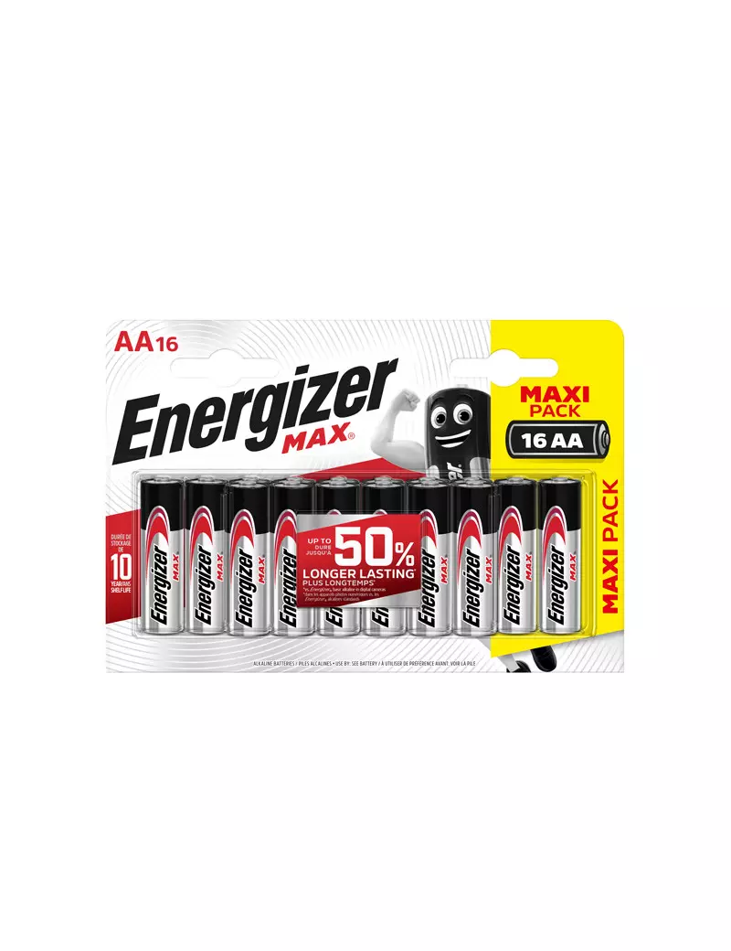 Pile Energizer Max - Stilo AA - E301533100 (Conf. 16) Pile Energizer Max - Stilo AA - E301533100 (Conf. 16)