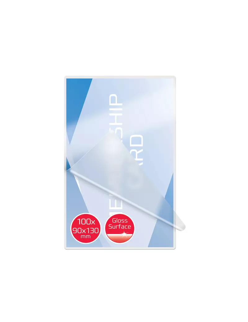 Pouches per Plastificatrici GBC - 90x130 mm - 125 micron - 3743164 (Trasparente Conf. 100) Pouches per Plastificatrici GBC - 90x130 mm - 125 micron - 3743164 (Trasparente Conf. 100)