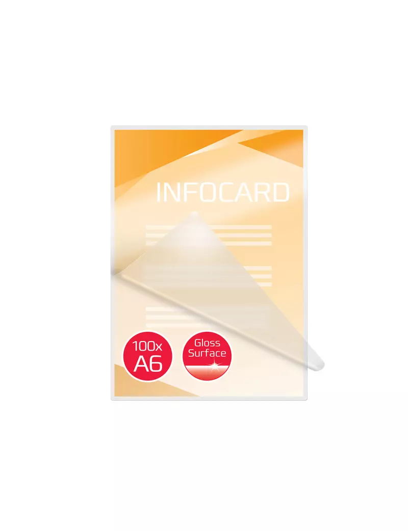 Pouches per Plastificatrici GBC - 111x154 mm - 125 micron - 3743152 (Trasparente Conf. 100) Pouches per Plastificatrici GBC - 111x154 mm - 125 micron - 3743152 (Trasparente Conf. 100)