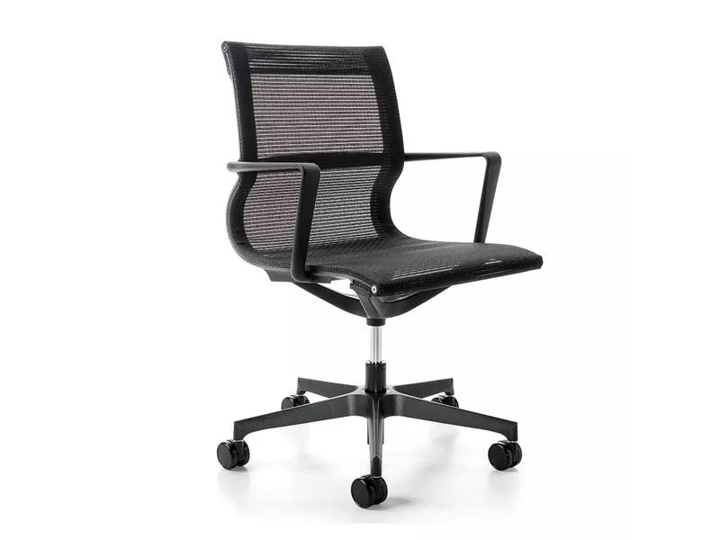Poltrona Direzionale Tekno Unisit - Schienale Basso - TKANERO (Nero)