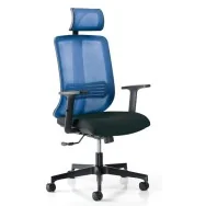 Sedia Semidirezionale Vertigo Unisit - con Poggiatesta - VRAPGM/BR2D/SB (Blu e Nero)
