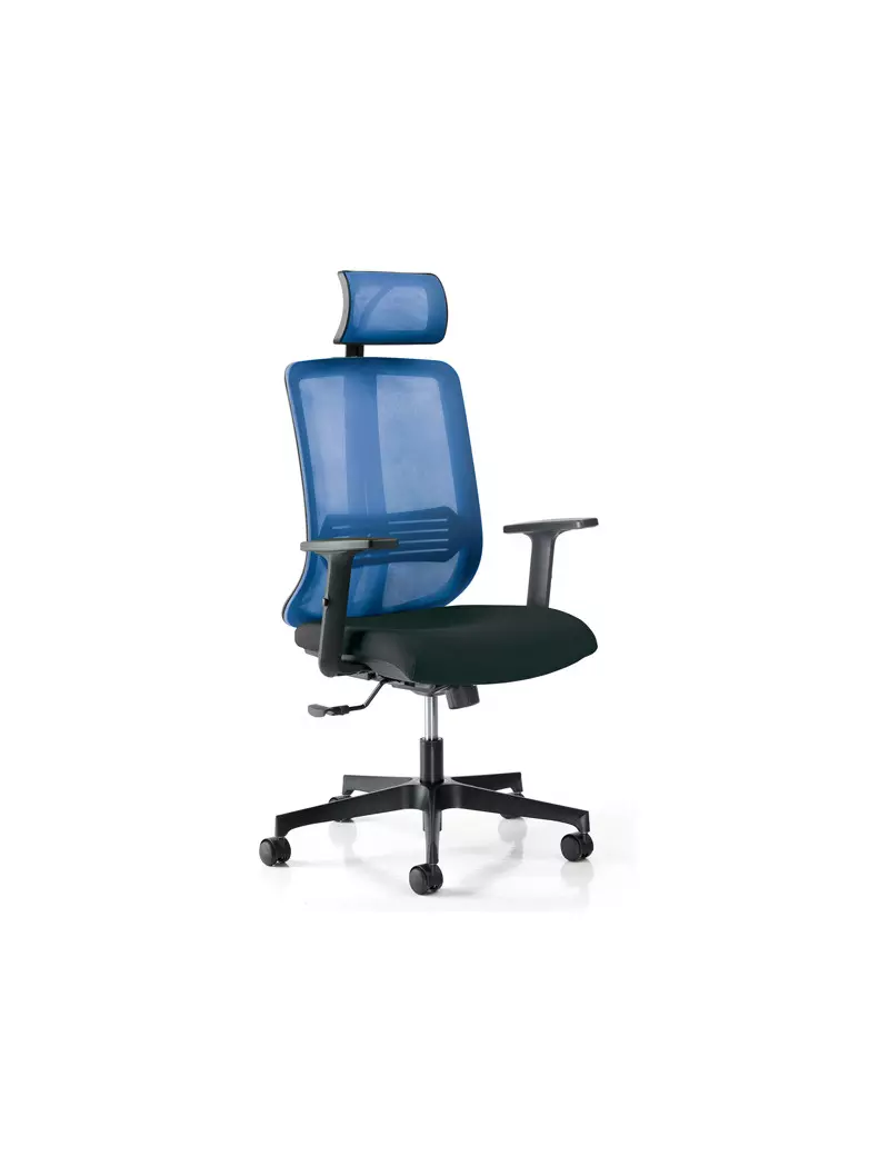 Sedia Semidirezionale Vertigo Unisit - con Poggiatesta - VRAPGM/BR2D/SB (Blu e Nero) Sedia Semidirezionale Vertigo Unisit - con Poggiatesta - VRAPGM/BR2D/SB (Blu e Nero)