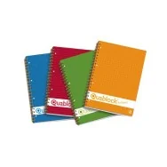 Blocco Spiralato Quablock Wire-o Pigna - A4 - 5 mm - 120 Fogli - 02000015M (Assortiti Conf. 5)