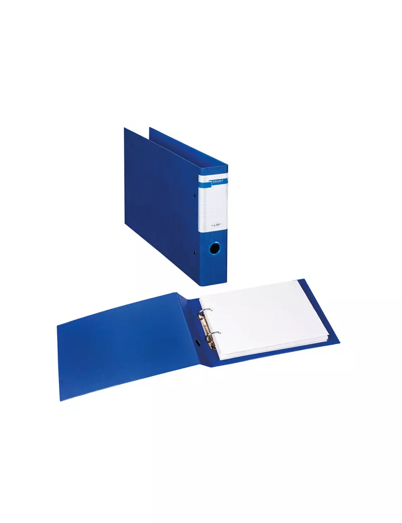 Raccoglitore Stelvio Sei Rota - A4 Orizzontale - 2 Anelli a D Ø40 mm - Dorso 6 cm - 37404307 (Blu) Raccoglitore Stelvio Sei Rota - A4 Orizzontale - 2 Anelli a D Ø40 mm - Dorso 6 cm - 37404307 (Blu)