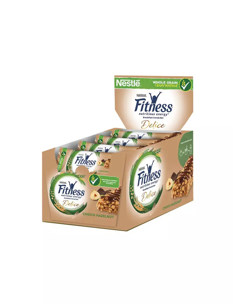 Barretta Fitness Nestlè - Cioccolato al Latte e Nocciole - 23,5 g - 12396466 (Conf. 24)