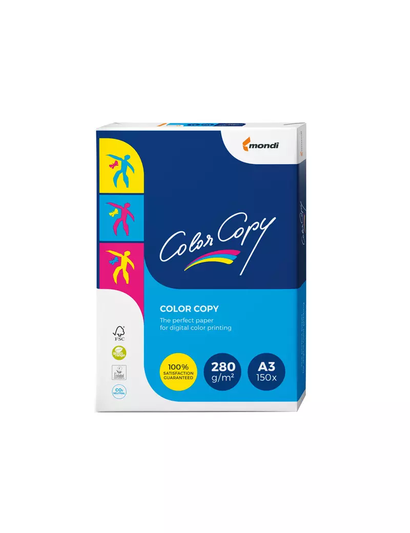 Carta Color Copy Mondi - A3 - 280 g - 6384 (Risma 150) Carta Color Copy Mondi - A3 - 280 g - 6384 (Risma 150)