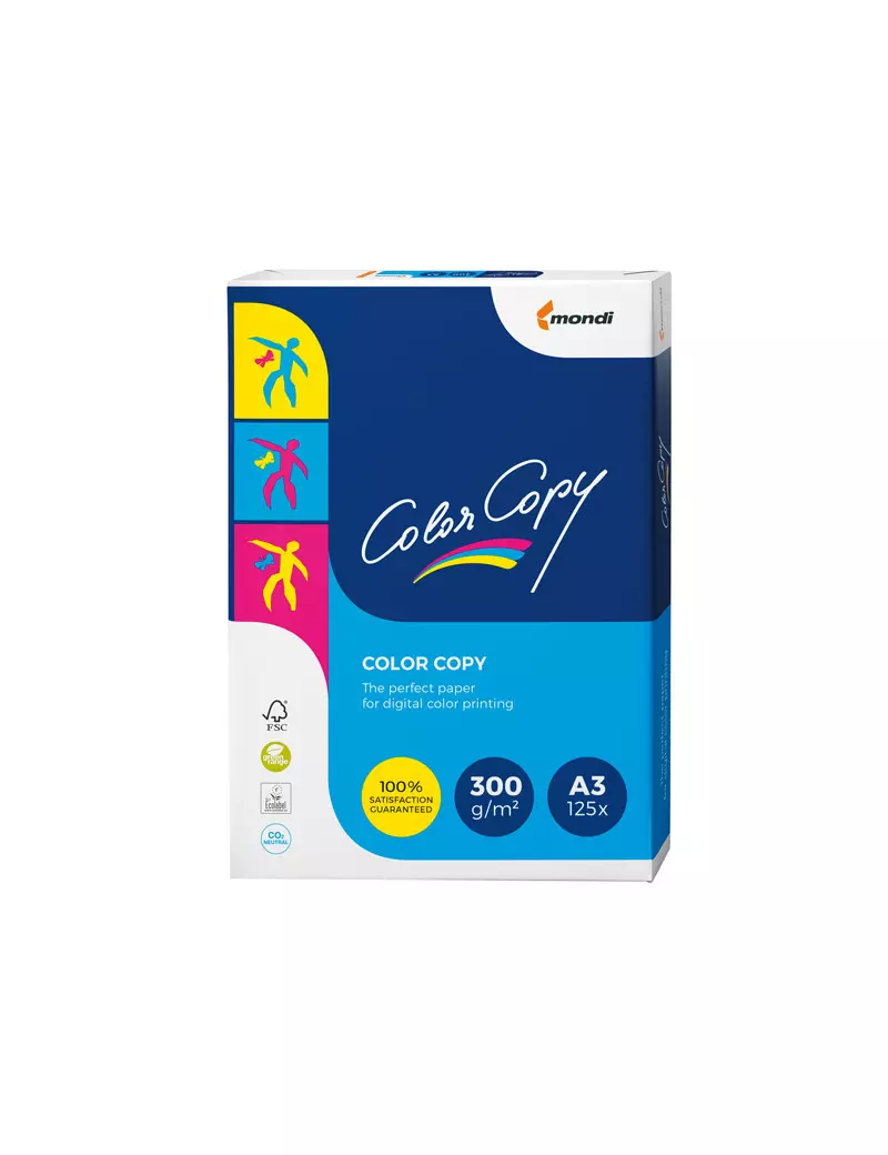 Carta Color Copy Mondi - A3 - 300 g - 6392 (Risma 125) Carta Color Copy Mondi - A3 - 300 g - 6392 (Risma 125)