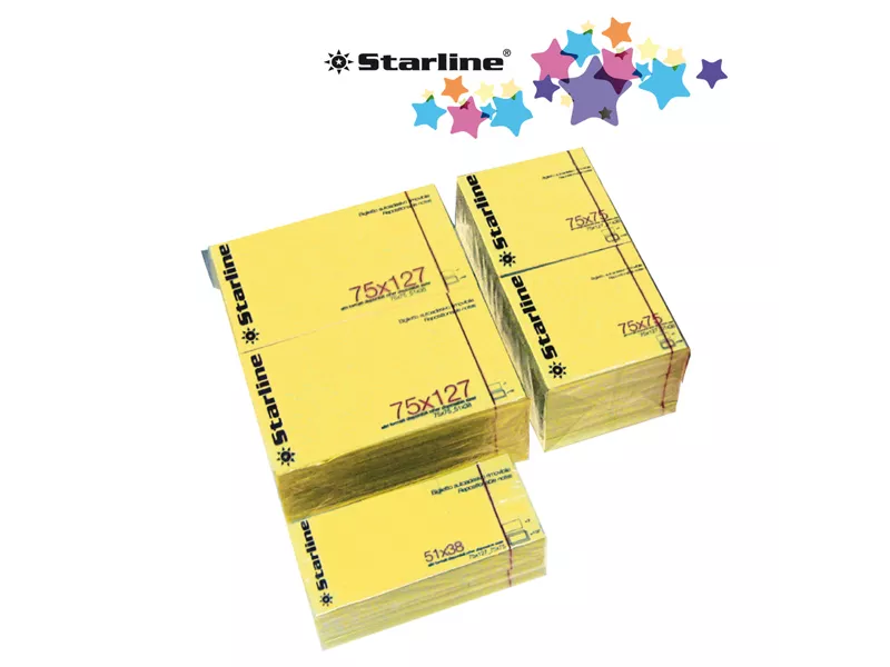 Blocchetti Riposizionabili Starline - 75x75 mm (Giallo Conf. 12) Blocchetti Riposizionabili Starline - 75x75 mm (Giallo Conf. 12)