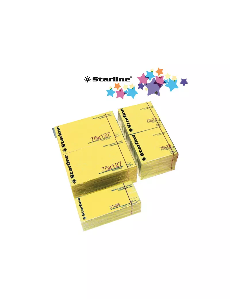Blocchetti Riposizionabili Starline - 75x125 mm (Giallo Conf. 12) Blocchetti Riposizionabili Starline - 75x125 mm (Giallo Conf. 12)