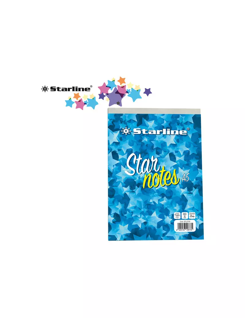 Blocco Punto Metallico Starnotes Starline - A5 - 60 Fogli - ODBLSTL2700A55M (Bianco Conf. 10) Blocco Punto Metallico Starnotes Starline - A5 - 60 Fogli - ODBLSTL2700A55M (Bianco Conf. 10)