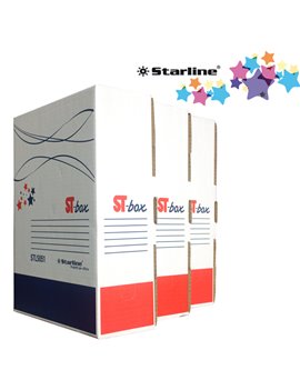 Scatola Archivio ST-Box Starline - Dorso 9 - 25x35 cm - 8109.1603 (Bianco e Blu Conf. 25)