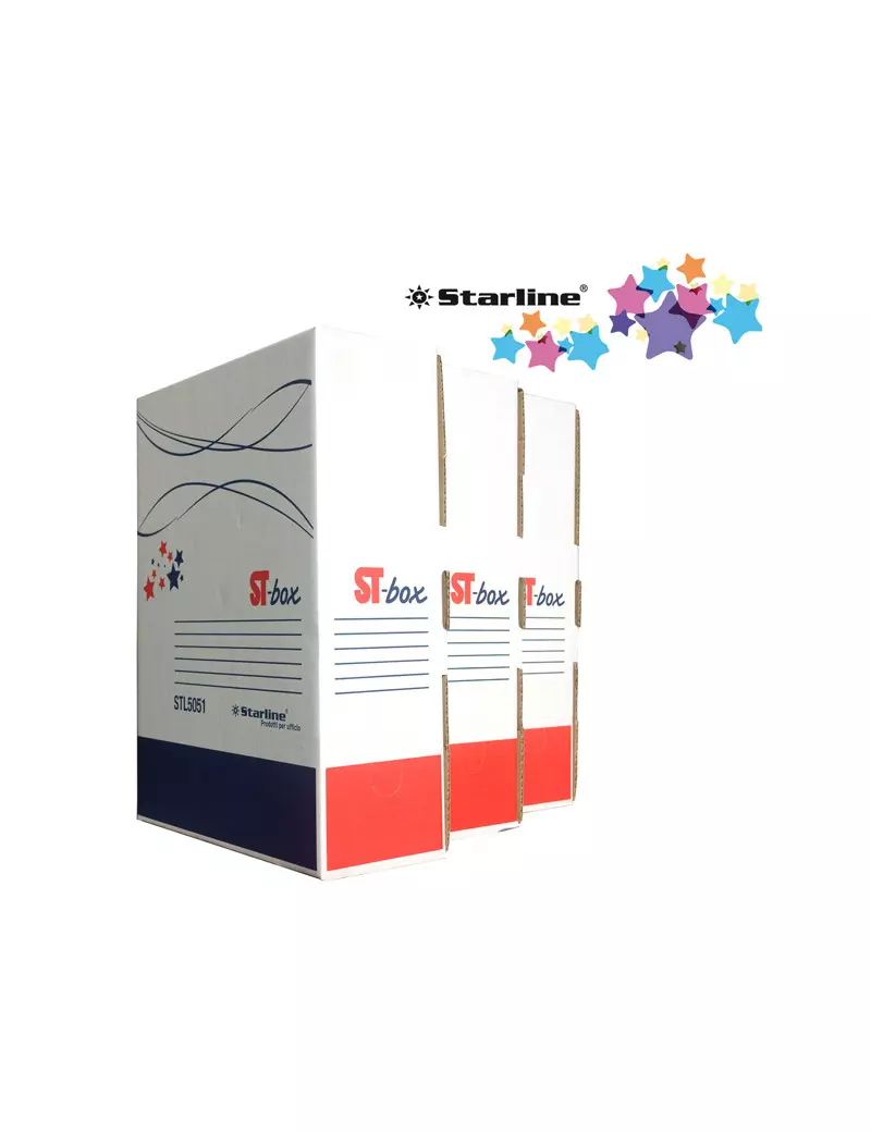 Scatola Archivio ST-Box Starline - Dorso 9 - 25x35 cm - 8109.1603 (Bianco e Blu Conf. 25) Scatola Archivio ST-Box Starline - Dorso 9 - 25x35 cm - 8109.1603 (Bianco e Blu Conf. 25)