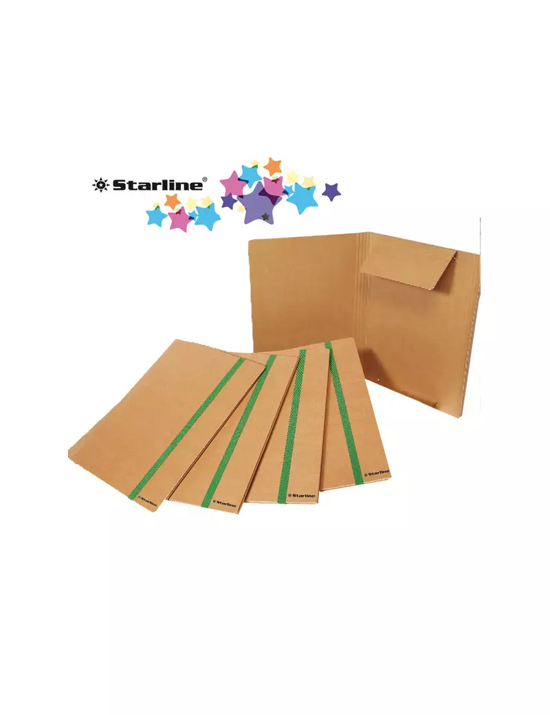 Cartellina 3 Lembi con Elastico Piatto Starline - 25x35 cm - 1403 (Avana Conf. 5) Cartellina 3 Lembi con Elastico Piatto Starline - 25x35 cm - 1403 (Avana Conf. 5)