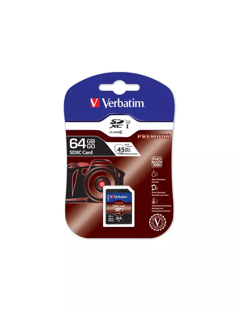 SD Memory Card Verbatim - SDXC Class 10 - 64 GB - 44024 SD Memory Card Verbatim - SDXC Class 10 - 64 GB - 44024