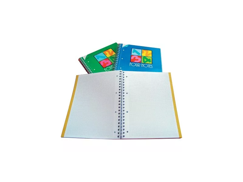 Blocco Spiralato Four Notes Blasetti - 23,2x29,7 cm - 5 mm - 120 Fogli - 1181 (Assortiti Conf. 4) Blocco Spiralato Four Notes Blasetti - 23,2x29,7 cm - 5 mm - 120 Fogli - 1181 (Assortiti Conf. 4)