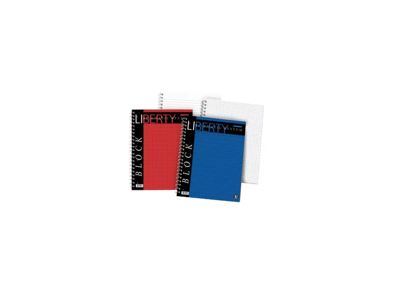 Blocco Spiralato Liberty Pigna - A4 - 1R - 80 Fogli - 01016511R (Blu Conf. 5) Blocco Spiralato Liberty Pigna - A4 - 1R - 80 Fogli - 01016511R (Blu Conf. 5)