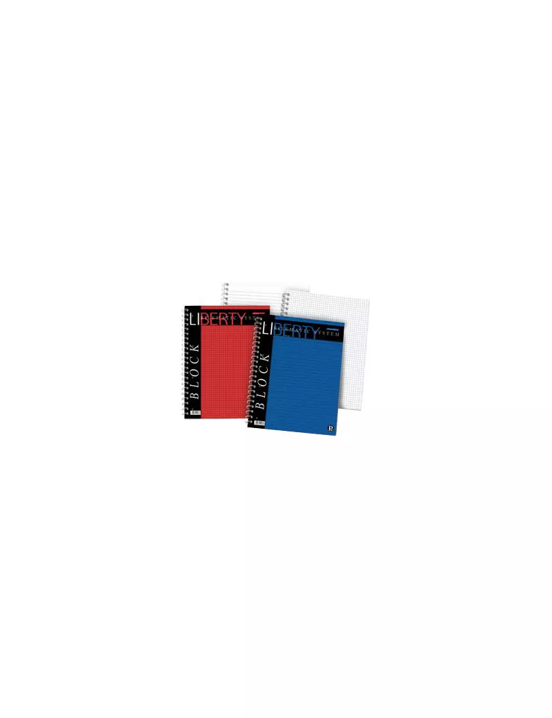 Blocco Spiralato Liberty Pigna - A4 - 1R - 80 Fogli - 01016511R (Blu Conf. 5) Blocco Spiralato Liberty Pigna - A4 - 1R - 80 Fogli - 01016511R (Blu Conf. 5)