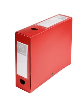 Scatola Archivio Box Exacompta - Dorso 8 - 25x33 cm - 59835E (Rosso)