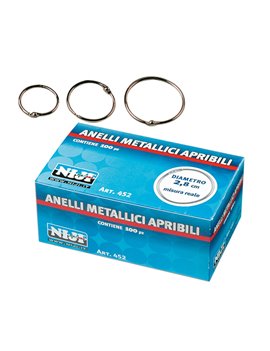 Anelli Metallici Niji - 28 mm - 452 (Conf. 100)