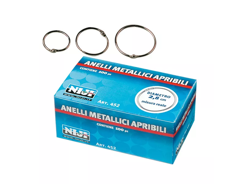 Anelli Metallici Niji - 28 mm - 452 (Conf. 100)