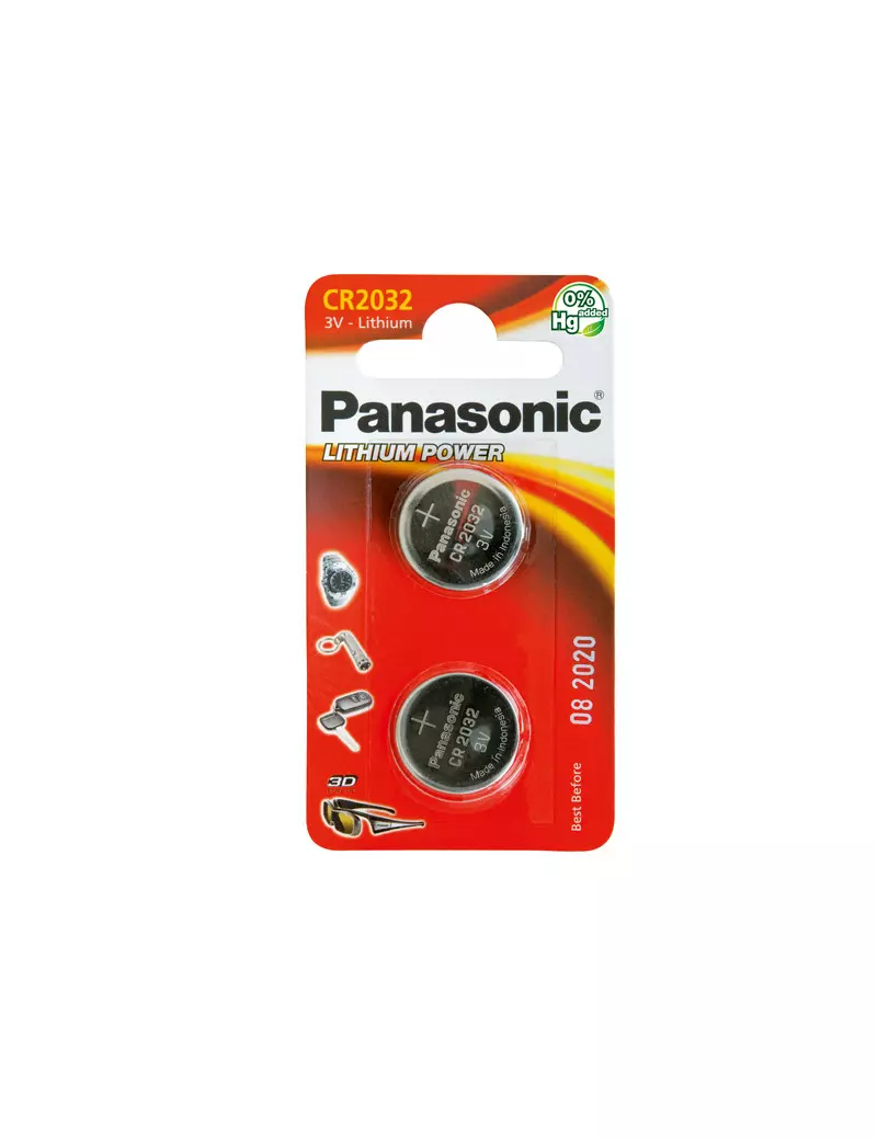 Pila Specialistica Panasonic - CR2032 - 3V - C302032 (Conf. 2) Pila Specialistica Panasonic - CR2032 - 3V - C302032 (Conf. 2)