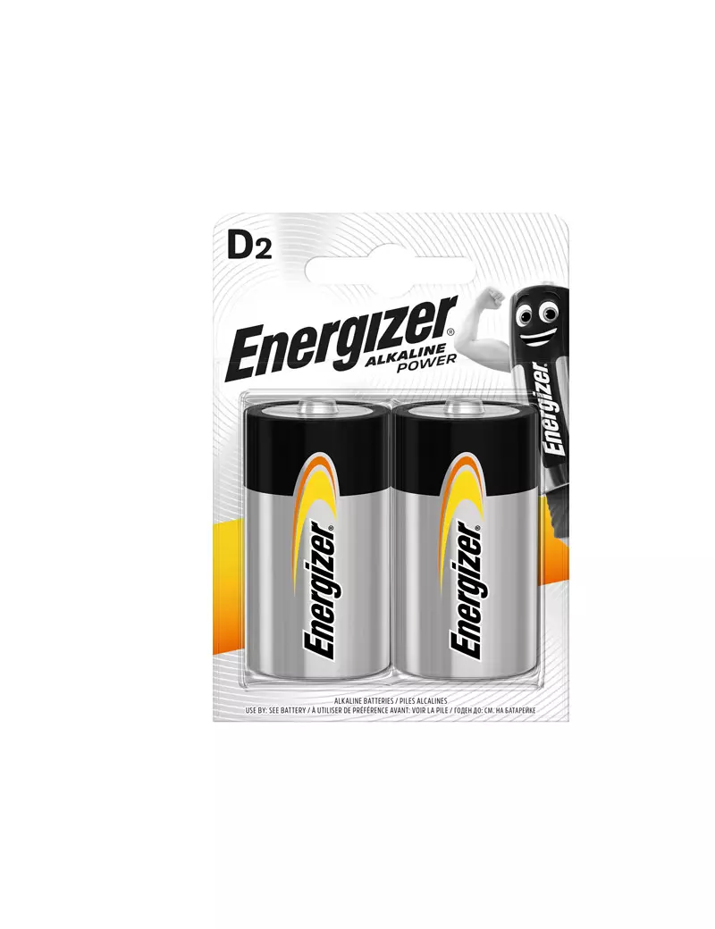 Pila Energizer Alkaline Power - Torcia D - 1,5 V - E300803900 (Conf. 2) Pila Energizer Alkaline Power - Torcia D - 1,5 V - E300803900 (Conf. 2)