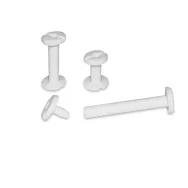 Viti Sepolte in Plastica per Rilegatura CWR - 10 mm - 06301 (Bianco Conf. 20)