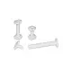 Viti Sepolte in Plastica per Rilegatura CWR - 10 mm - 06301 (Bianco Conf. 20)