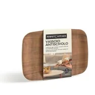 Vassoio Antiscivolo in Legno di Frassino Perfetto - 28x20 cm - 29017 (Marrone)