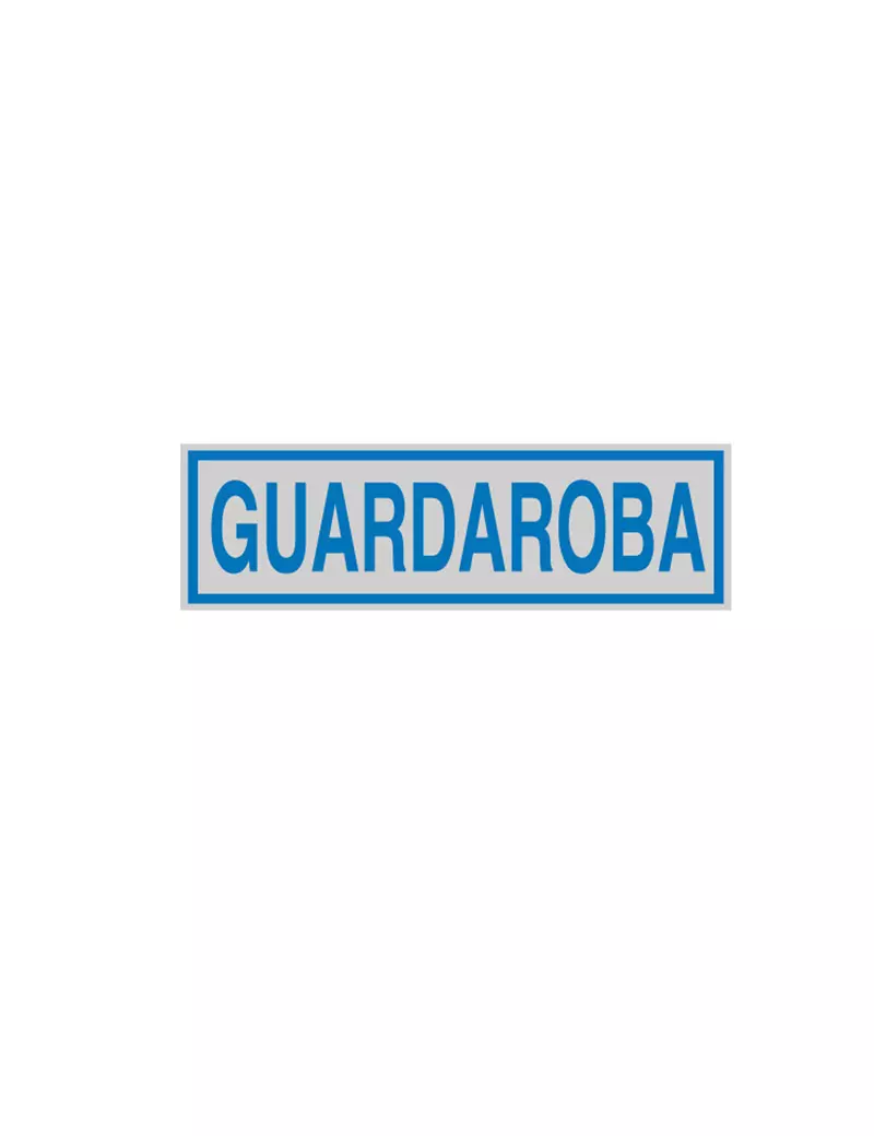 Adesivo di Segnalazione - Guardaroba - 165x50 mm - 96667 (Blu e Argento Conf. 10)