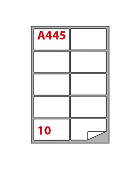 Etichette Adesive Markin - A4 - 99,6x57 mm - X210A445 (Bianco Conf. 100)