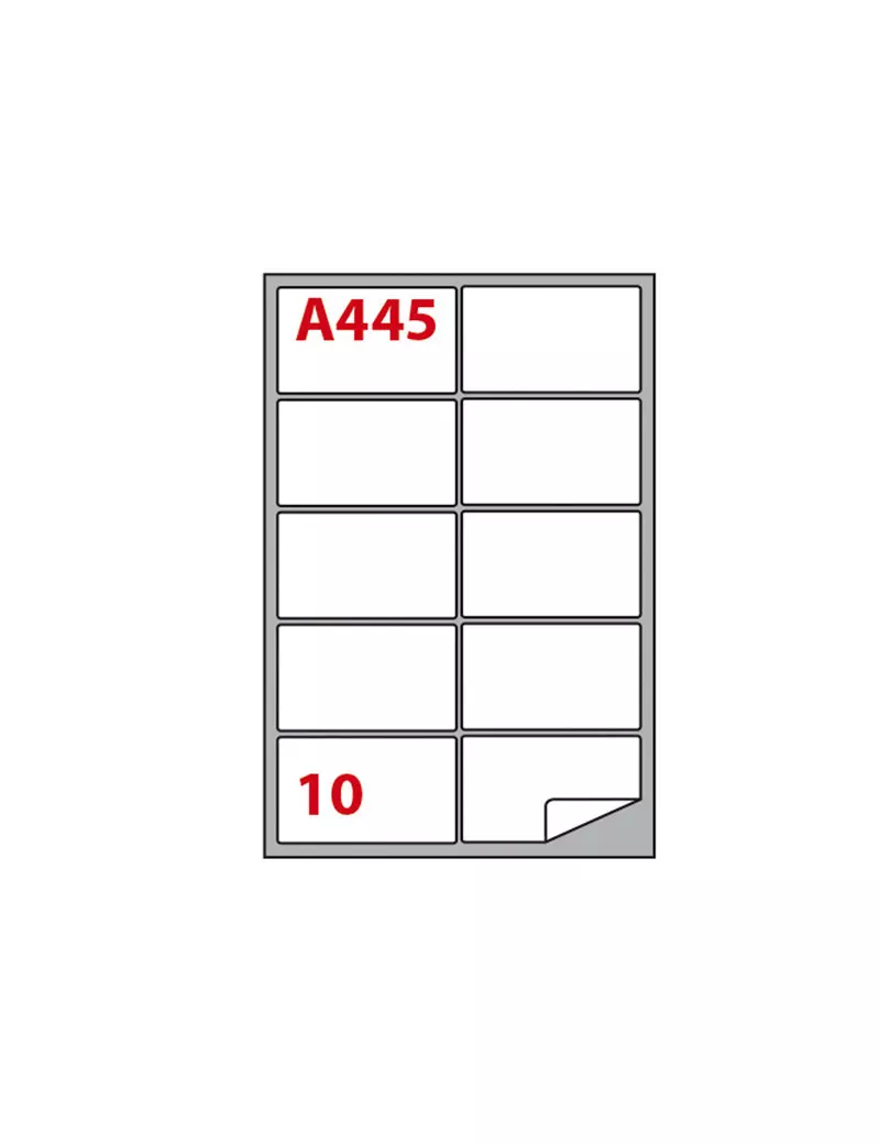 Etichette Adesive Markin - A4 - 99,6x57 mm - X210A445 (Bianco Conf. 100) Etichette Adesive Markin - A4 - 99,6x57 mm - X210A445 (Bianco Conf. 100)