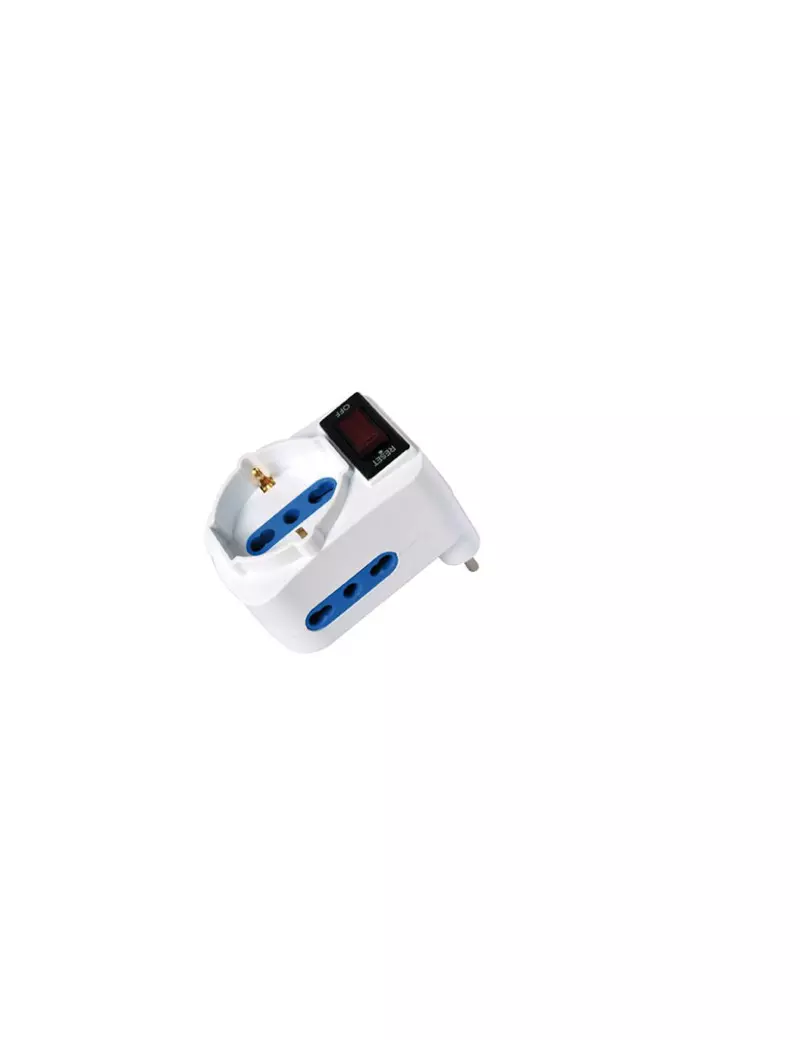 Adattatore di Rete MKC - Spina 16A - 2 Prese 10A - 492519356 (Bianco) Adattatore di Rete MKC - Spina 16A - 2 Prese 10A - 492519356 (Bianco)