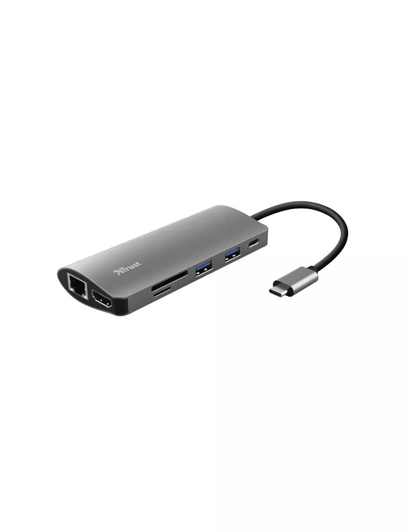 Adattatore Multiporta 7-in-1 Dalyx Trust - USB-C - 23775 (Nero) Adattatore Multiporta 7-in-1 Dalyx Trust - USB-C - 23775 (Nero)