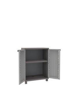 Armadio in Polipropilene JWood Terry Store Age - Effetto Legno - 68x37,5x91,5 cm - 1002718 (Grigio Tortora)