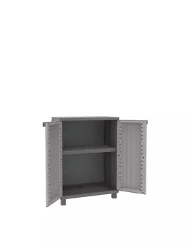 Armadio in Polipropilene JWood Terry Store Age - Effetto Legno - 68x37,5x91,5 cm - 1002718 (Grigio Tortora)