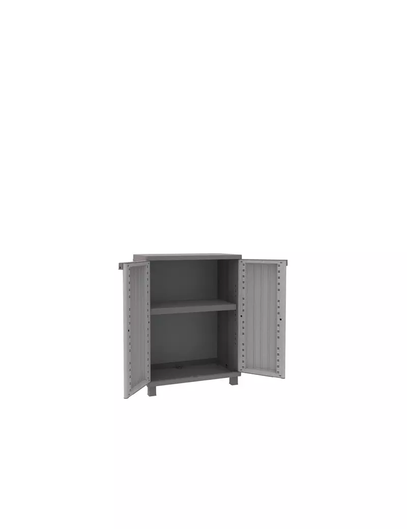 Armadio in Polipropilene JWood Terry Store Age - Effetto Legno - 68x37,5x91,5 cm - 1002718 (Grigio Tortora)