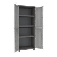 Armadio in Polipropilene JWood Terry Store Age - Effetto Legno - 68x37,5x170 cm - 1002717 (Grigio Tortora)
