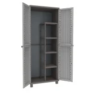 Armadio in Polipropilene JWood 368 Terry Store Age - Effetto Legno - 68x37,5x170 cm - 1002716 (Grigio Tortora)